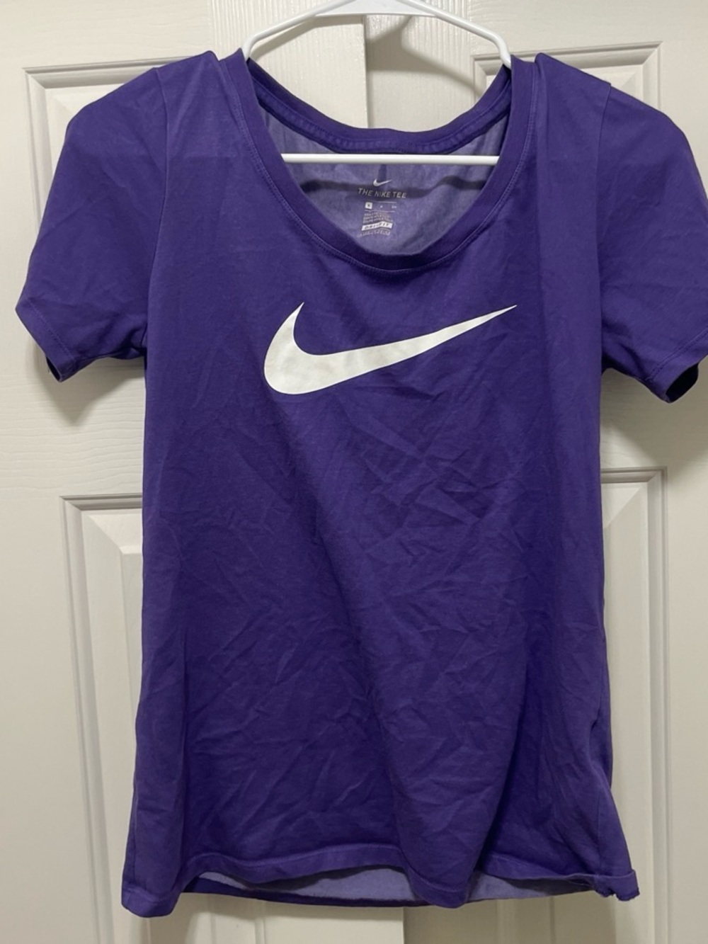 Nike Purple Short Sleeve Tee with White Swoosh
